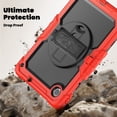 thumbnail image 3 of Dteck for Lenovo Tab M11 11-inch 2024 Case with Built-in Screen Protector, Shockproof Case with Shoulder Strap & Rotating Hand Strap Kickstand for Lenovo M11 (TB330FU / TB330XU) Tablet,Red + Black, 3 of 8