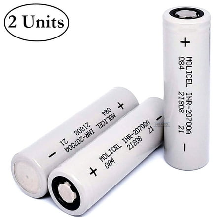 Molicel INR 20700A 3000mAh 30A Rechargeable High Drain Flat Top 20700 Battery (2