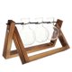 thumbnail image 1 of 1 Set Bulb Vase Swivel Holder Water Plant Bulb Terrarium with Wooden Stand, 1 of 4
