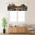 thumbnail image 2 of Farmhouse Rooster Kitchen Valance Curtains Country Animals in Vintage Wooden Farm Rod Pocket Valances for Bedroom Living Room Dining Room 54 by 18 in, 1 Panel, 2 of 6