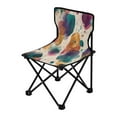 thumbnail image 2 of 600D Oxford Camping Chair Portable Foldable Chair Supports 220 lbs for Picnic, Fishing, Backpacking Teal and Orange Abstract Shapes, 2 of 8