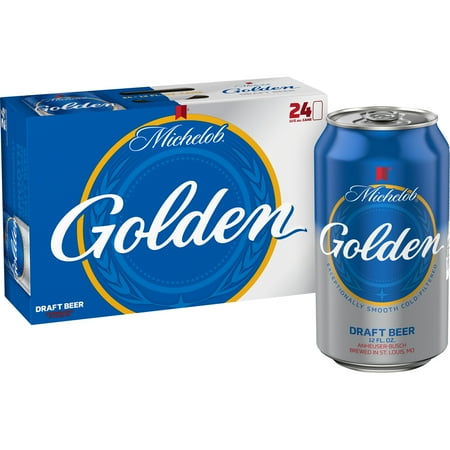Michelob Golden Draft Beer, 24 Pack 12 fl. oz. Cans, 4.1% ABV, Domestic