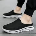 thumbnail image 6 of Mens Casual Mesh Shoes Breathable Comfortable Slip-On for Walking Mules Clogs Backless Outdoor Lightweight Slippers Black 7 US, 6 of 7