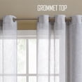 thumbnail image 4 of Fragrantex Gray Semi Sheer Curtains, 40"Wx54"L, Grommet Top - Set of 2 Panels, Faux Linen，Light Filtering, 4 of 6