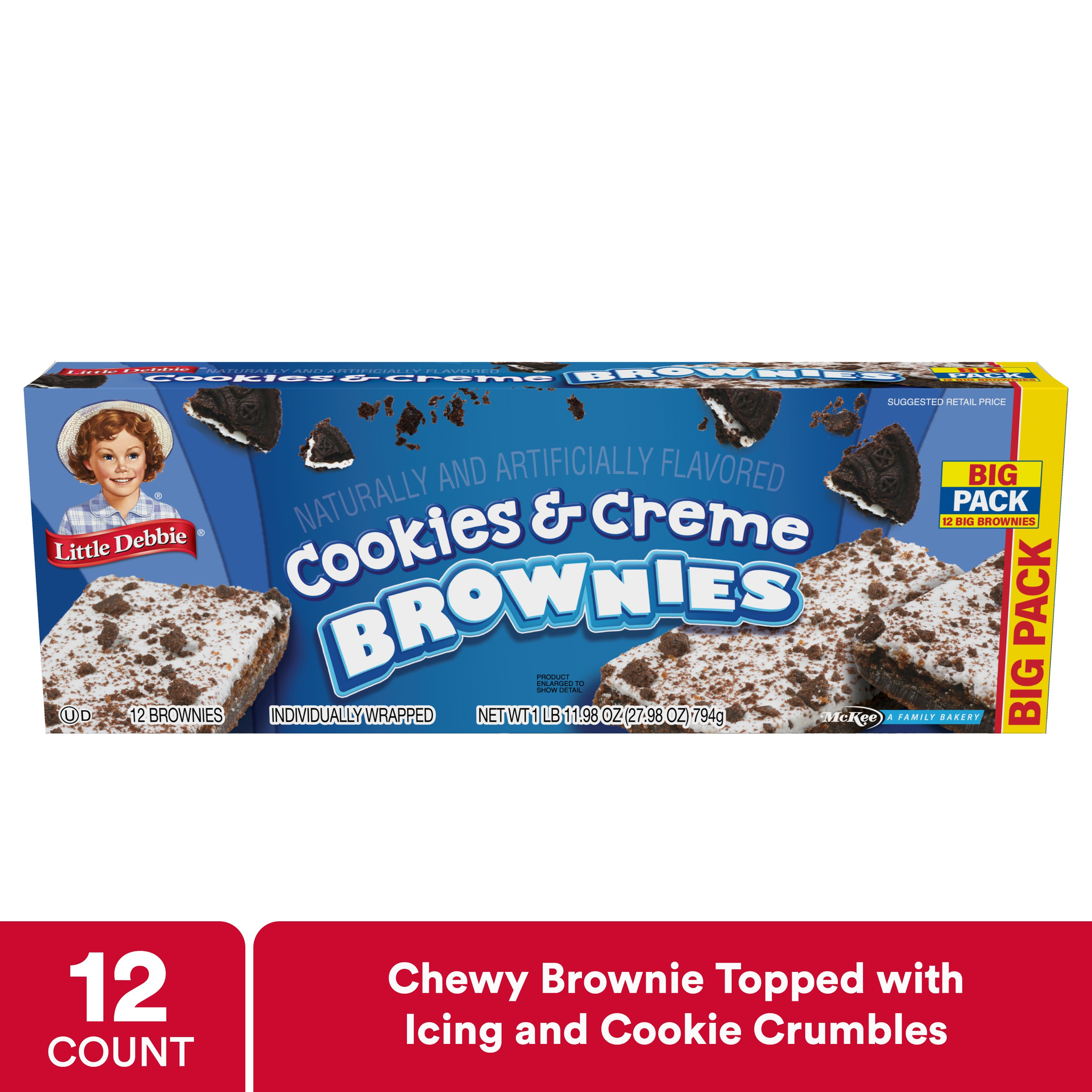 Snack Cakes, Little Debbie Big Pack Cookies & Creme Brownies