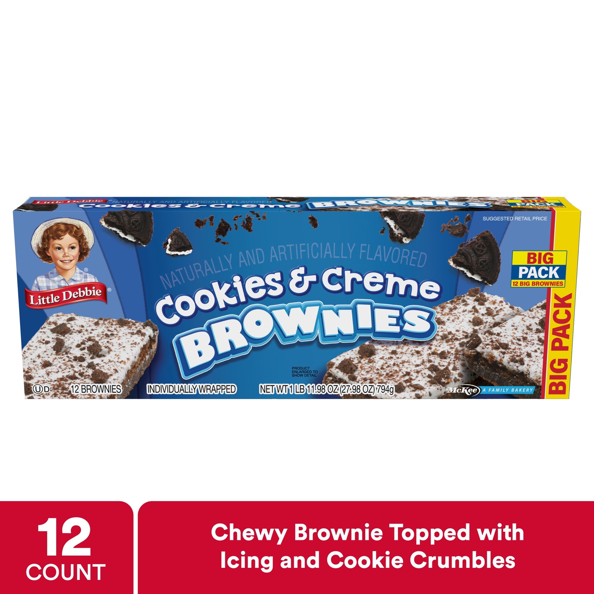 Snack Cakes, Little Debbie Big Pack Cookies & Creme Brownies