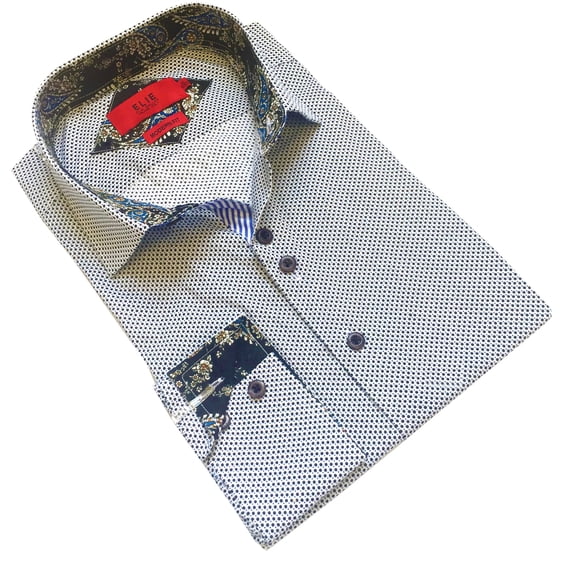 Elie Balleh Blue Doted Boys Button Down Shirt