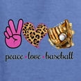 thumbnail image 2 of Peace Love Baseball Sports Men's Graphic T-Shirt, Vintage Heather Blue, 4X-Large, 2 of 4