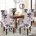 thumbnail image 2 of Dining Room Chair Covers Slipcovers Set of 6, Stretch Kitchen Chair Covers Washable Spandex Parsons Chair Slipcover, Removable Dining Seat Protector for Home or Party, 2 of 6