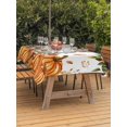 thumbnail image 2 of Outdoor Tablecloth with Umbrella Hole and Zipper, Yellow Orange Pumpkin Fall Rectangle Table Cloth 52x70 Inch Waterproof Tablecloth, Thanksgiving Leaves Farmhouse Picnic Table Cover for Patio Camping, 2 of 7
