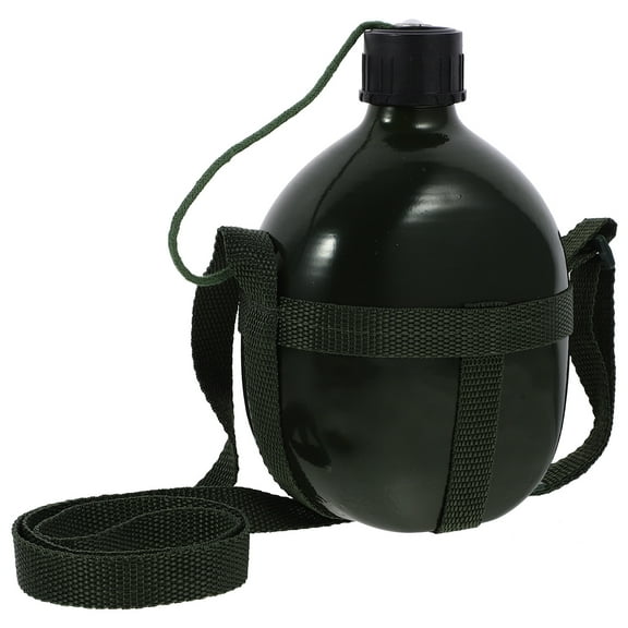 FRCOLOR Black HighGrade Camping Canteen Durable Safe for Outdoor Use PVC Portable Water Bottle