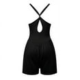 thumbnail image 5 of FINALGANG Women Breathable Jumpsuit Solid Color O-Neck Sleeveless Overall Strap Shorts Relaxed Fit Comfort Daily Wear, 5 of 5