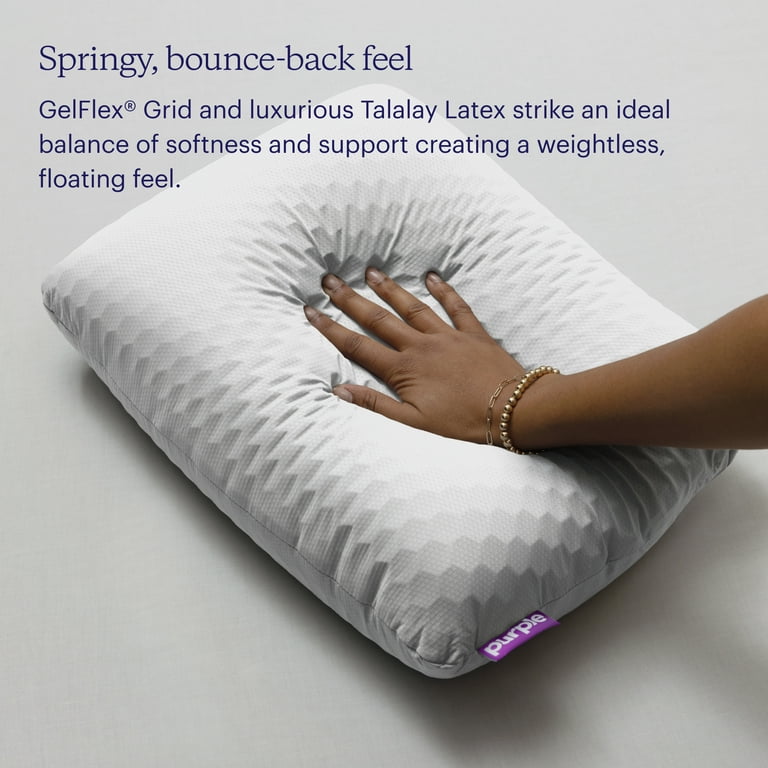 Purple Harmony Anywhere Pillow Travel On The Go Hex Grid No Pressure Support Stays Cool