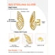 thumbnail image 5 of Pendientes de mariposa S925 plata esterlina Silvora dorados con tachuelas izquierda y derecha, 5 of 8