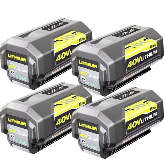 4Pack Upgraded to 8000mAh Replacement for Ryobi 40V Battery 8.0Ah Compatible with Ryobi 40Volt Battery Lithium ion OP40261 OP40404 OP4050A OP40602 OP4075A Cordless Tools