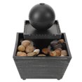 thumbnail image 1 of DECORNIJIA Small Water Fountain Tabletop Fountain Black Resin Environmental Beautification 1Pcs, 1 of 5