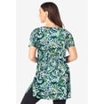 thumbnail image 2 of Roaman's Women's Plus Size Ultimate Cotton V-Neck Short Sleeve Tunic, 2 of 6