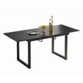 thumbnail image 7 of GZXS Contemporary Extendable Black Kitchen Table with Metal Legs, Adjustable 55"-70.86" MDF Surface, Space-Saving Dining Table for Apartment or Office, 7 of 7