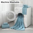 thumbnail image 3 of Smuge 18 pcs Bath Towel Sets, Include 6 Bath Sheet Towels, 6 Hand Towels, 6 Washcloths, Soft Microfiber Highly Absorbent Shower Towel for Bathroom Gym Spa(Turquoise), 3 of 7