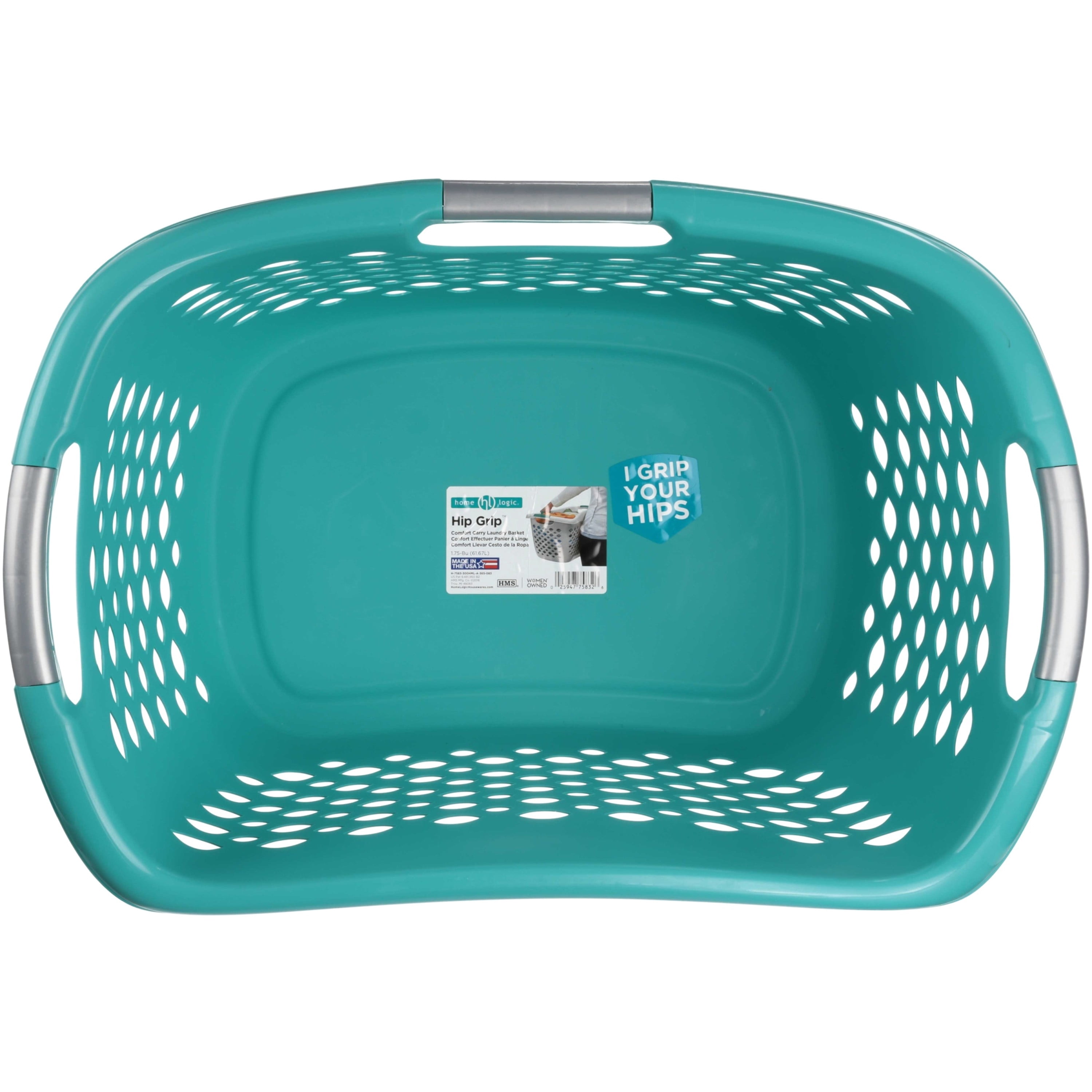 Home Logic 1.8 Bushel Hip Grip Plastic Laundry Basket, Mint - Walmart.com