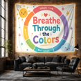 thumbnail image 6 of Colorful Rainbow Ring on White Background Whimsical Illustration for Meditation Enthusiasts Cheerful Art Decor Birthday Gift Tapestry Wall Hanging for Bedroom and Living Room, 6 of 7