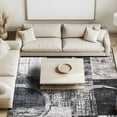thumbnail image 2 of Ultrug Fluffy Rugs for Bedroom Abstract Area Rug for Living Room Decor Nursery Carpet,4'x6',Brown, 2 of 7