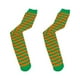 thumbnail image 4 of KAKOWELY Calcetines largos de rayas sexys para fiesta de San Patricio, ideales para festivales, para mujeres y niñas (rayas amarillas y verdes), 4 of 4