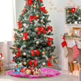 thumbnail image 4 of FMSHPON Mother's Day Beautiful Spring Tulips Flowers Xmas Christmas Tree Skirt Stand Mat for Holiday Party Decoration Indoor Outdoor 48 inches, 4 of 6