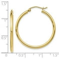 thumbnail image 2 of 10K Yellow Gold Earring Hoop Women'S 30 mm 4.6 Polished Hinged Earrings, 2 of 2