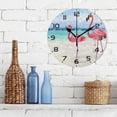 thumbnail image 3 of SKYSONIC Art Flamingos Wall Clock 10 Inch Silent Non Ticking Round Clock Oil Painting Clock Easy to Read Clock for Living Room Bedroom Bathroom Home Decor, 3 of 7