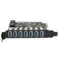thumbnail image 2 of 7 Port PCIE Expansion Card, Easy Access High Speed Transmission PCI Express Expansion Card Easy Operation  For HDD, 2 of 8