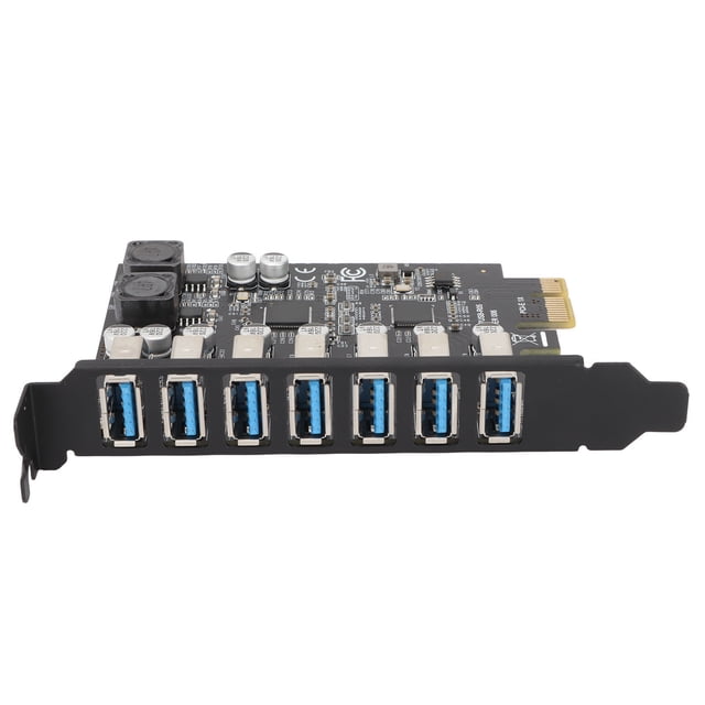Tarjeta de expansión PCIE de 7 puertos Bling Bling USB 3.2 GEN1 alta velocidad 5 Gbps