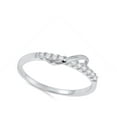 thumbnail image 4 of White Cubic Zirconia Infinity Love Knot Wedding Ring 925 Sterling Silver Band Jewelry Female Size 4, 4 of 4