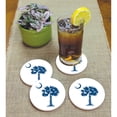 thumbnail image 5 of CounterArt "Blue Palmetto" Round Single Image Absorbent Stone Coaster 4 Pack, 5 of 7
