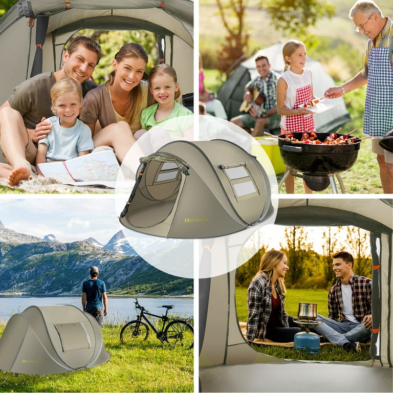 QOMOTOP Waterproof 4-Person Instant Tent, Large for Adults