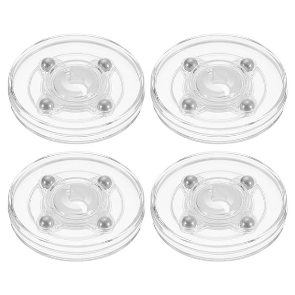 Uxcell 4 Pack Acrylic Lazy Susan Turntable, 2.5 Inch Clear Turntable Organizer Ball Bearing 360 Degree Rotating Tray for Spice Rack Table Cake Kitchen Pantry Decorating Bathrooms