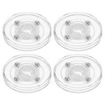 Uxcell 4 Pack Acrylic Lazy Susan Turntable, 2.5 Inch Clear Turntable Organizer Ball Bearing 360 Degree Rotating Tray for Spice Rack Table Cake Kitchen Pantry Decorating Bathrooms