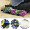 thumbnail image 5 of Hawaiian Print Seat Cushion&nbsp;– 22x22 Inch Floor Pillow, Soft Dutch Velvet, Colorful Hibiscus & Palm Leaf Pattern (Summer Beach Resort Style), 5 of 7