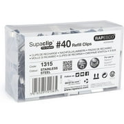 Rapesco Supaclip 40 Binder Clip Refill Pack, Stainless Steel, Pack of 350 Clips (1315)