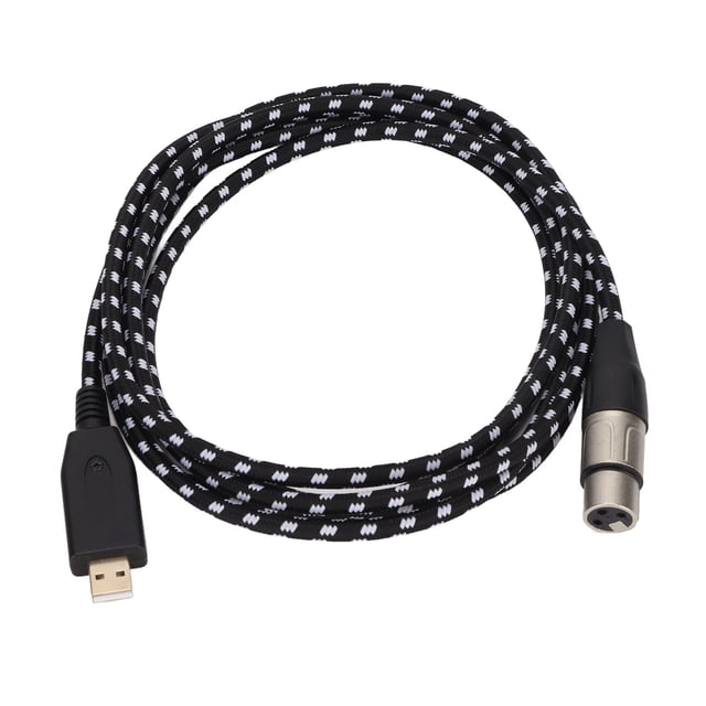Cable de micrófono USB Cable USB a XLR hembra de 3 pines para micrófonos que graban Karaoke cantan 3m/9,8 pies