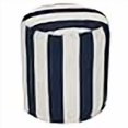 thumbnail image 3 of Petit Pouf à Rayures Verticales Bleu Marine, 3 of 4