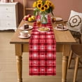 thumbnail image 2 of Red Plaid Table Runner 48 Inches Long Farmhouse Dress Scarves, Modern Art Checkered Farmhouse Dining Tablerunner for Coffee Table/Kitchen Island/Party Décor, 13" x 48", 2 of 8