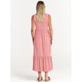 thumbnail image 3 of ANRABESS Women Summer Casual Sleeveless Crewneck Sundress Aline Flowy Tiered Maxi Long Beach Dress Vacation Outfits SmallPink, 3 of 12