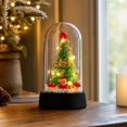 thumbnail image 5 of YingYouFu Lighted Christmas Cloche Decor, Battery Operated Mini Scene Ornament, Tabletop Tree Dome Decoration for Party Home Gift Present Display, 5 of 7