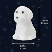 Globe Electric LED White Dog Multicolor Silicone Kids Night Light, 5.71 H x 4.65 W