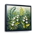 thumbnail image 2 of Designart "Green And White Ferns Plant delicate Whispers" Floral Floater Framed Wall Art Print, 2 of 7