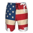 thumbnail image 3 of Balery American Flag Map Traje de Baño Estilo Hawaiano para Hombre, Shorts de Secado Rápido con Bolsillos-XX-Large, 3 of 6