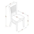 thumbnail image 6 of East West Furniture Dining Table- Dining Chairs, OXVA5-LWH-C, 6 of 6