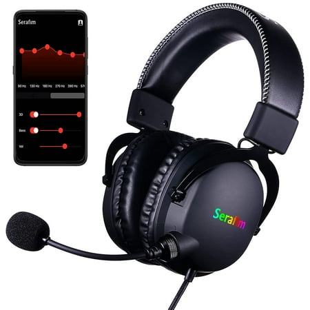 Serafim A1 Wired Gaming Headset with Equalizer Mic for PC Xbox PS5 PS4 Switch, 3.5mm jack, Over-Ear Headset