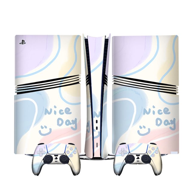 Compatible With PS5 Pro Consoles Cartoon Anime Stickers Set, Cute Custom Decals with Game Controller Skin